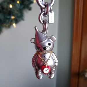 Coach Wizard of Oz Tin Man Bear Keychain